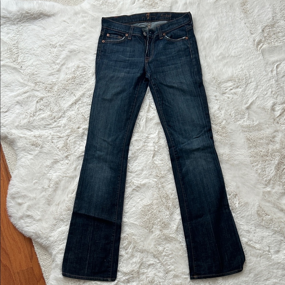 7 For All Mankind Dark Blue Boot Cut Jeans
